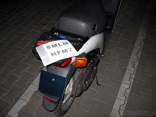 Motocykl przygotowany do rejestracji